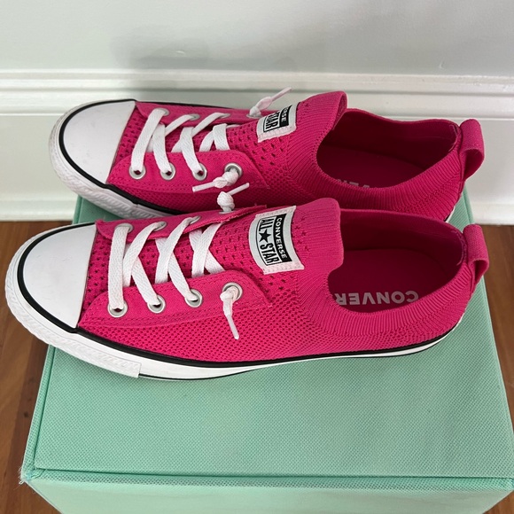Converse Pink and White Chuck Taylor Sneakers - Picture 3 of 8
